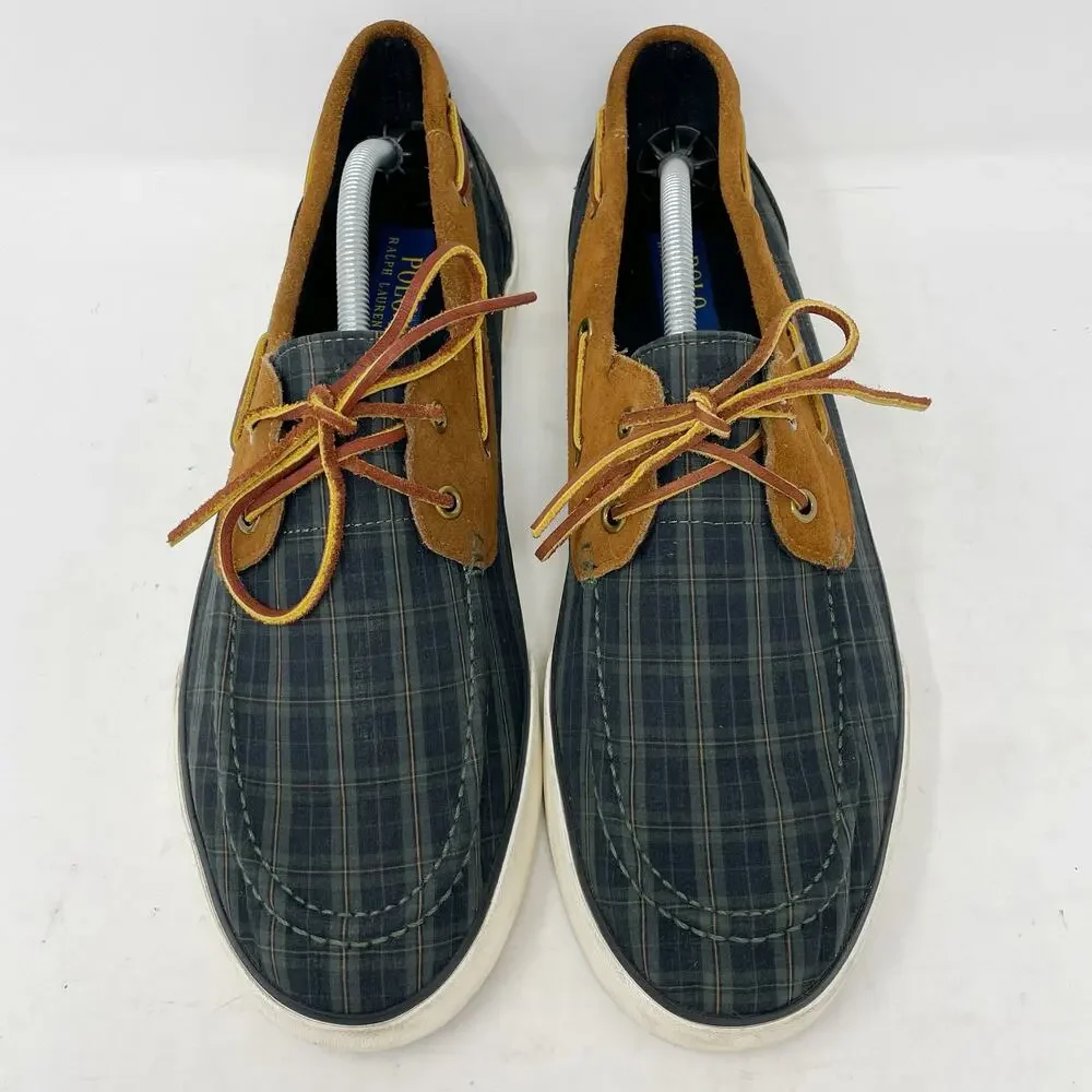 Polo Ralph Lauren Rylander Plaid Boat Shoes Mens Size 12D